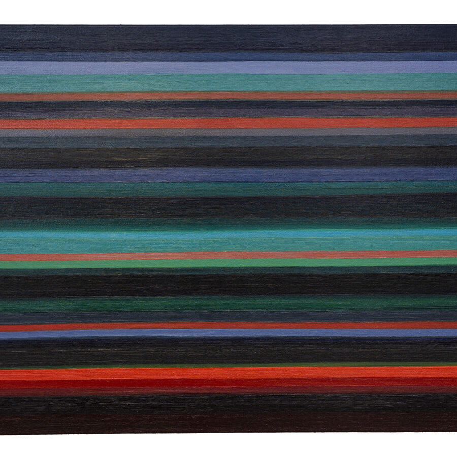 Andrea Sandner, Horizone, 2022, Öl auf Leinwand, 85x140 cm